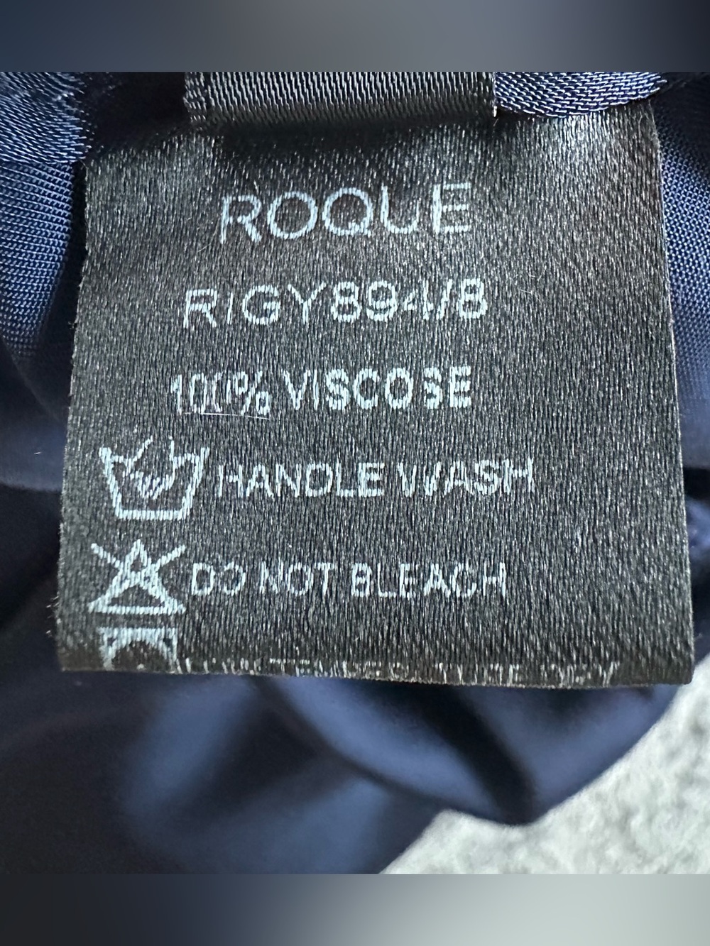 Rogue Navy Satin Asymmetric High Low Skirt IT 40 US 4-6 100% Viscose - Picture 3 of 15